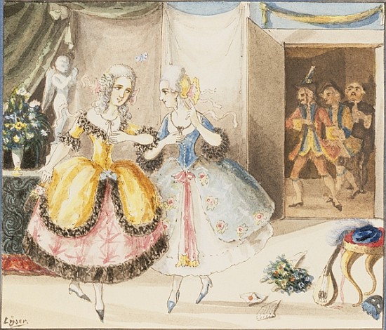 Characters from ''Cosi fan tutte'' od Johann Peter Mozart 1840Lyser