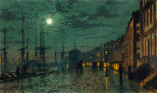 City Docks By Moonlight od John Atkinson Grimshaw