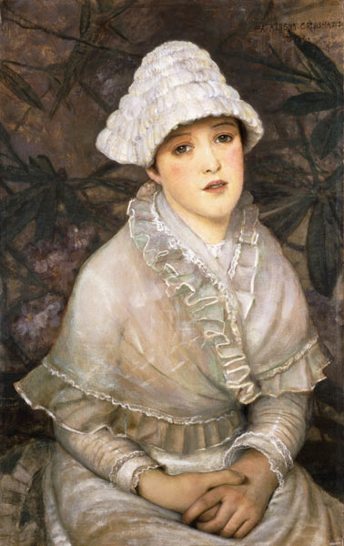 Dame in weiß (My Wee White Rose) od John Atkinson Grimshaw