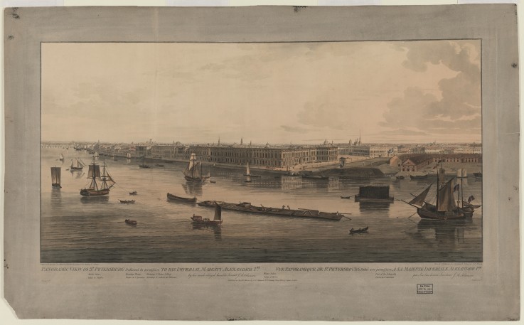 Panoramic view of Saint Petersburg od John Augustus Atkinson