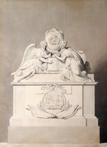 Design for the Monument to Captains Harvey and Hutt in Westminster Abbey od John Bacon