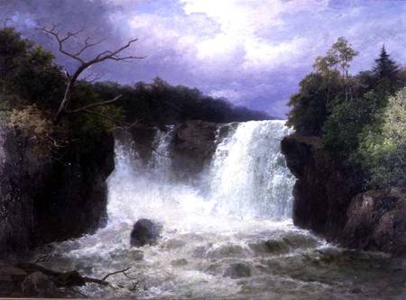 The Falls of the Hespte, South Wales od John Brandon Smith