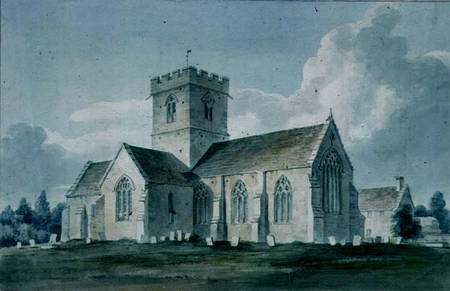 South-east View of Dinton Church od John Buckler