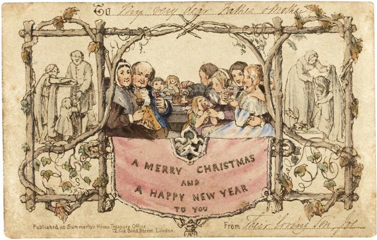 The first Christmas card od John Callcott Horsley