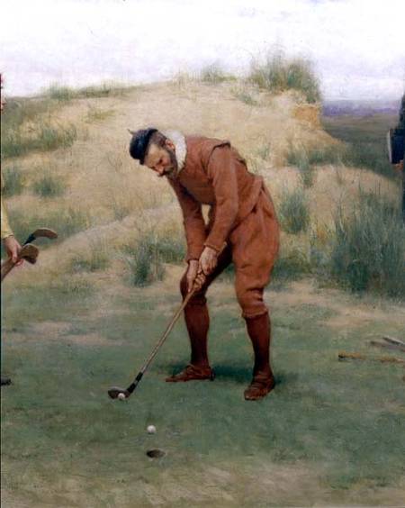 During the Time of the Sermonses, detail of the golfer od John Charles Dollman