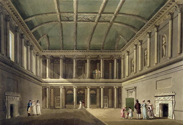 Interior of Concert Room, from 'Bath Illustrated by a Series of Views', engraved by John Hill (1770- od John Claude Nattes