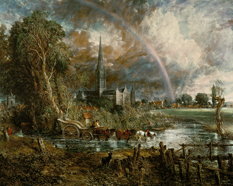 Salisbury Cathedral from the Meadows od John Constable