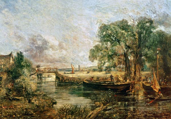 Sketch for 'View on the Stour near Dedham' 1821-22 od John Constable