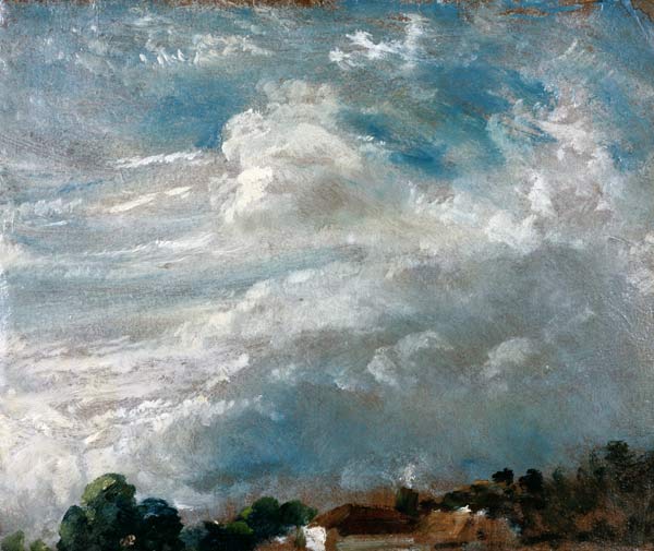 Cloud study, horizon of trees od John Constable