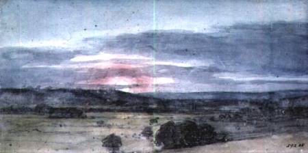 Dedham Vale from East Bergholt: Sunset od John Constable