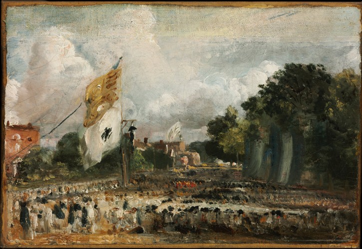 Celebration of the General Peace of 1814 in East Bergholt, 1814 od John Constable