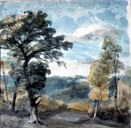 Landscape with Trees and a Distant Mansion od John Constable
