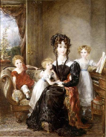 Portrait of Elizabeth Lea and her Children od John Constable