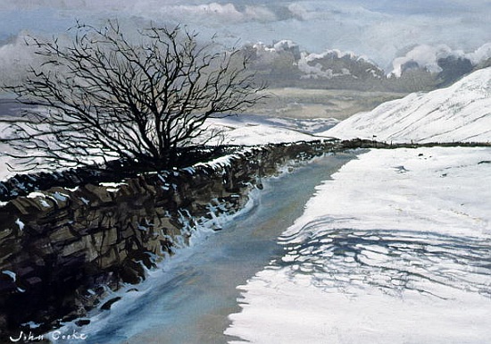 Snow Above Barbondale, Barbon, nr Kirby Lonsdale, Cumbria od John  Cooke