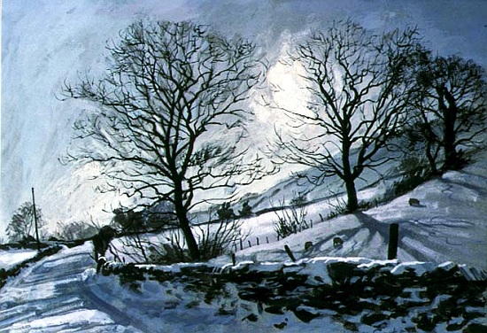 Winter Afternoon in Dentdale, 1991 od John  Cooke
