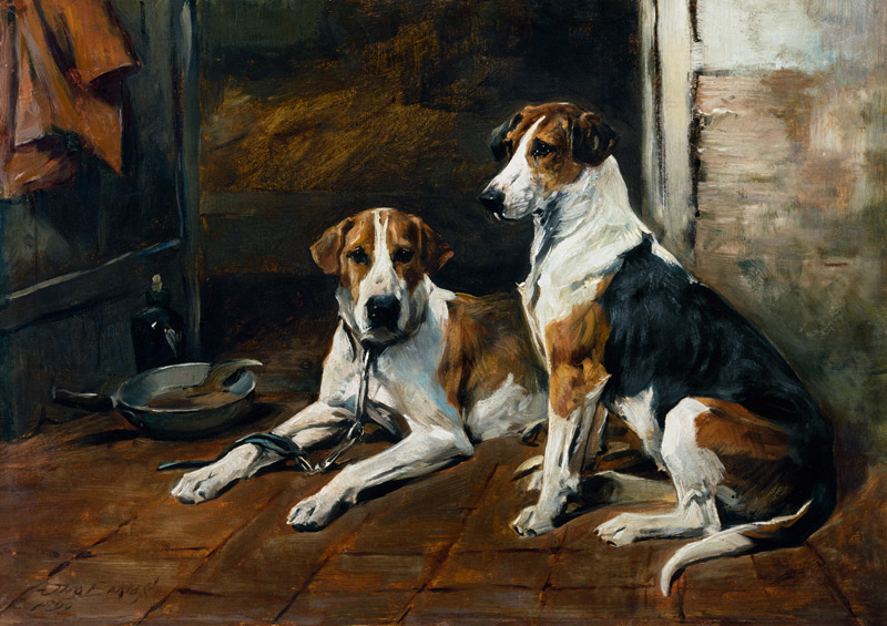 Hounds in a Stable Interior od John Emms