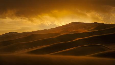 Sunset in Sand Storm