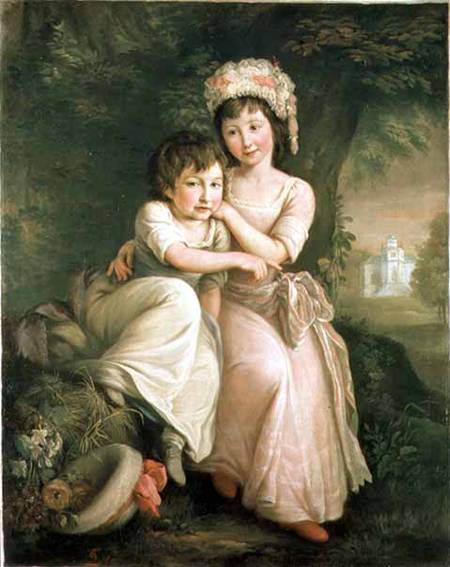 Portrait of Stephen Peter and Mary Anne Rigaud as Children od John Francis Rigaud