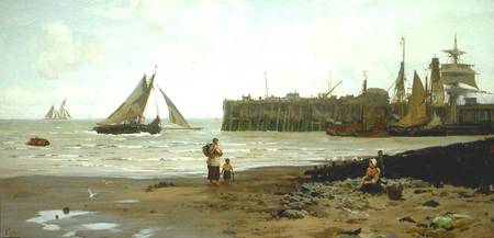 Low Tide, Whitstable Harbour od John Fraser