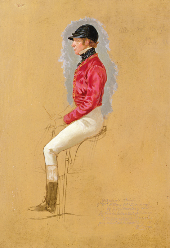 Portrait sketch of Mr Allen McDonough for 'Steeple Chase Cracks' od John Frederick Herring d.Ä.