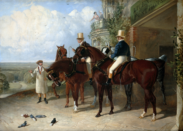 Postilions on her horses in expectation of a mail coach od John Frederick Herring d.Ä.