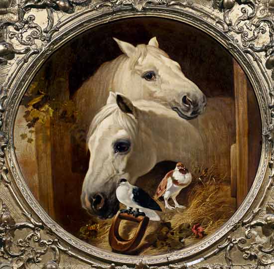Horses by a Stable Door od John Frederick Herring d.Ä.