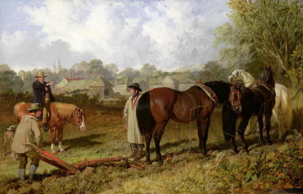 Morning: Preparing to Plough, 1848 (oil on canvas) od John Frederick Herring Snr