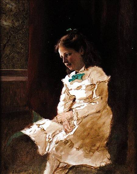 A Young Girl by the Window od John George Brown