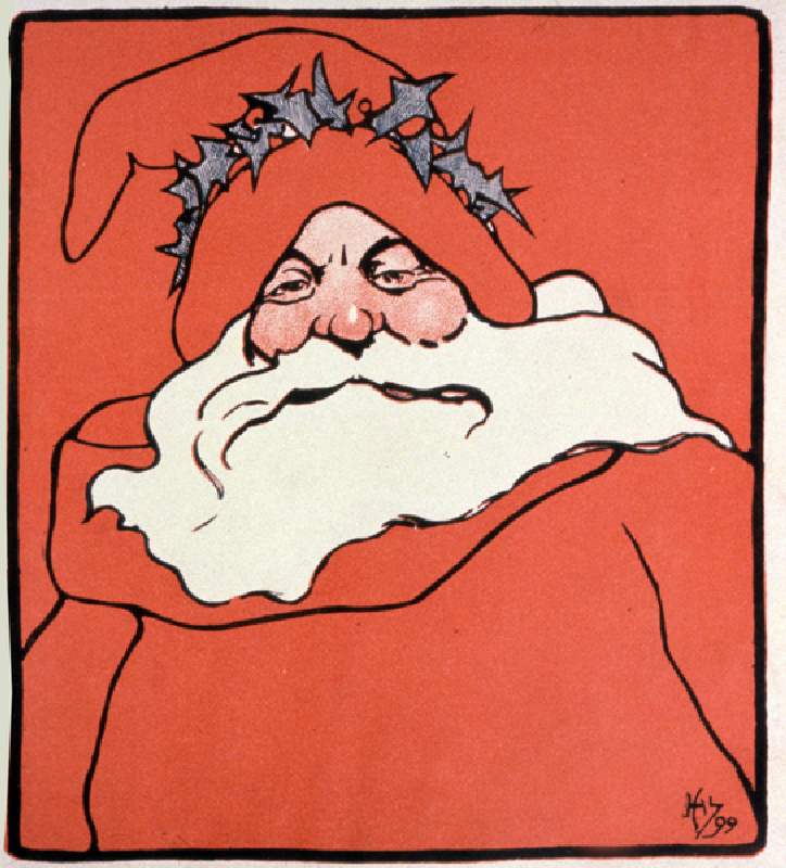 Father Christmas, cover of The Favourite, 1899 (colour litho) od John Hassall