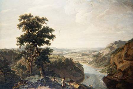 The River Severn, looking towards the sea od John James Chalon