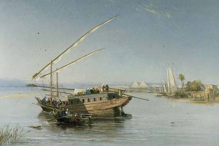 Feluccas on the Nile od John Jnr. Varley