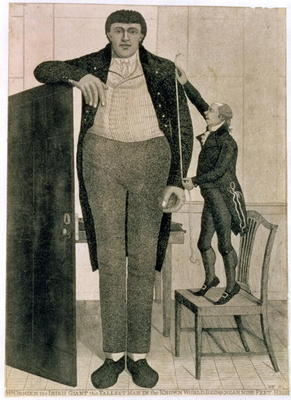 Mr O'Brien, the Irish Giant, the Tallest Man in the Known World Being near Nine Feet High, 1803 (etc od John Kay