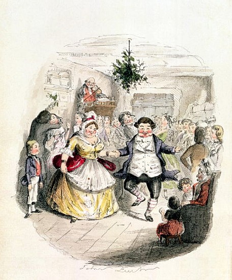 Mr Fezziwig''s Ball, from ''A Christmas Carol'' Charles Dickens (1812-70) 1843 od John Leech