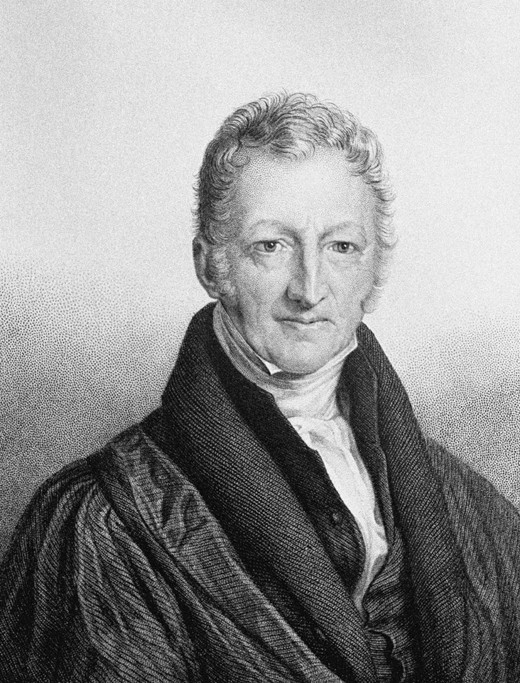 Portrait of Thomas Robert Malthus (1766-1834) od John Linnell