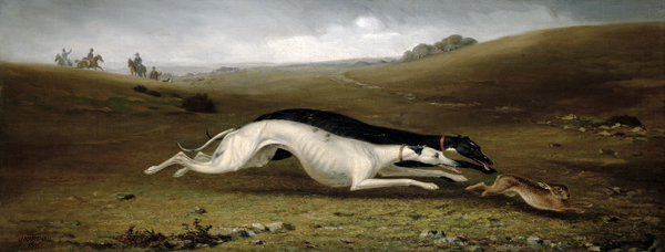 Hare Coursing in a Landscape od John Marshall