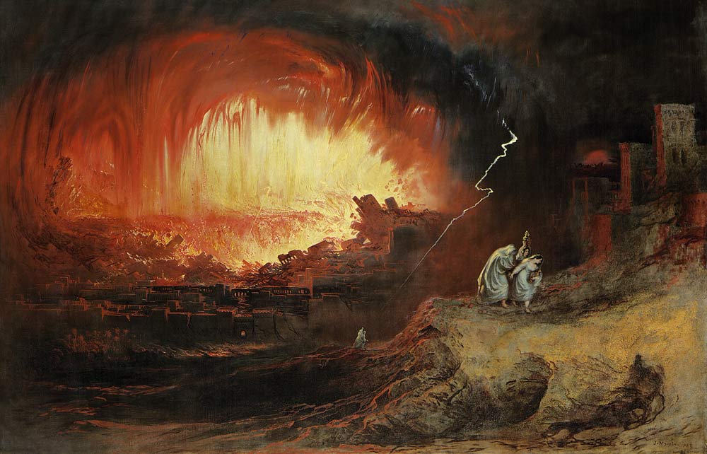 Die Zerstörung von Sodom und Gomorra od John Martin