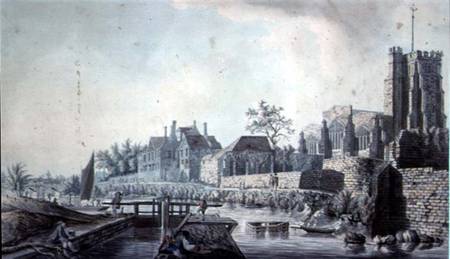 All Saints' Church and the Archbishop's Palace, Maidstone od John Melchior Barralet