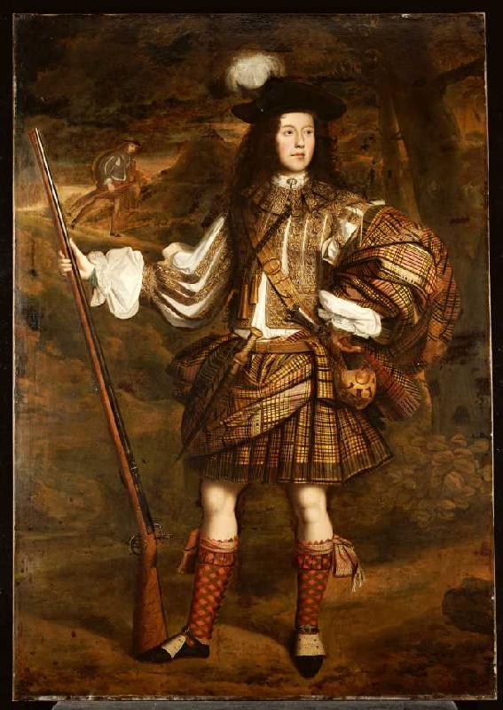 Ein Häuptling aus den Highlands: Portrait von Lord Mungo Murray (1668-1700). od John Michael Wright