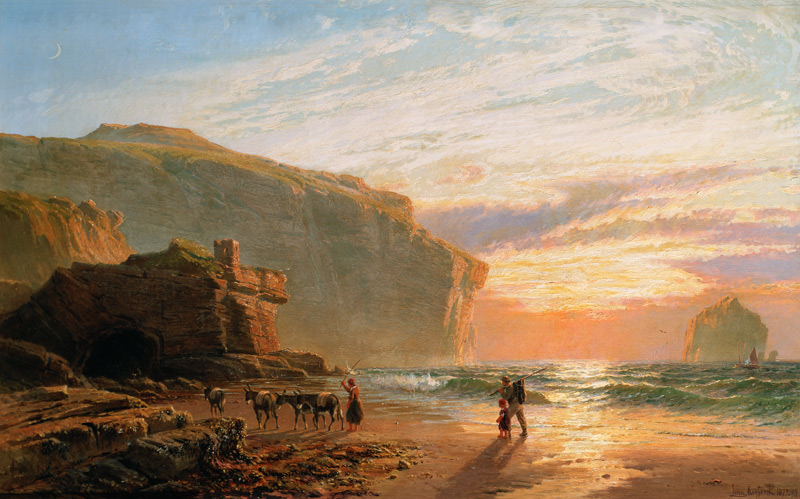 Off the Cornish Coast, or Trebariwith Strand od John Mogford