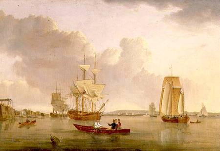 Deptford on Thames with a Distant View of Greenwich od John of Hull Ward