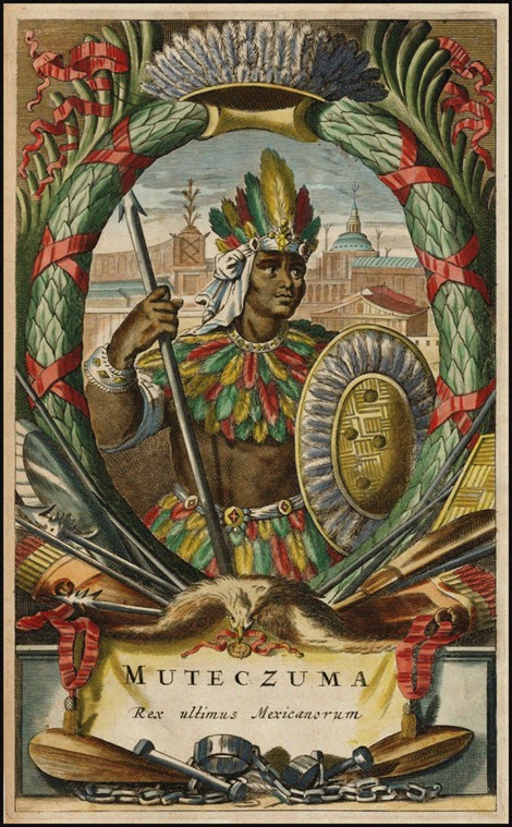 Muteczuma Rex ultimis Mexicanorum od John Ogilby