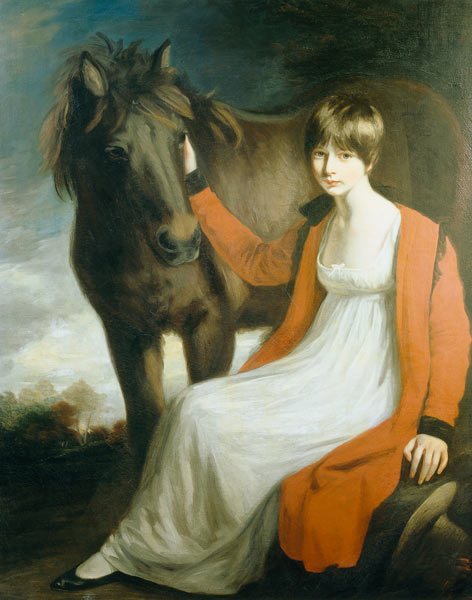 Portrait of Miss Emily Beauchamp with her Pony od John Opie