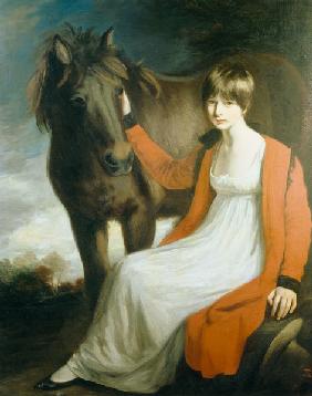 Portrait of Miss Emily Beauchamp with her Pony