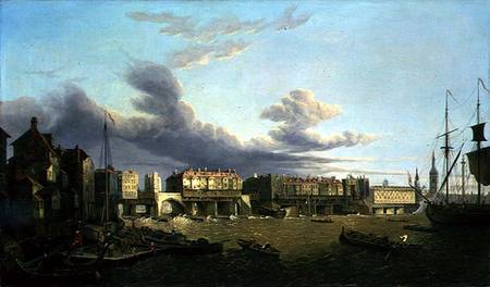 View of Old London Bridge as it was in 1747 od John Paul