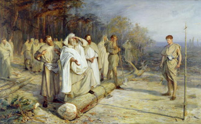 Fixing the Site of an Early Christian Altar, 1884 (oil on canvas) od John Pettie