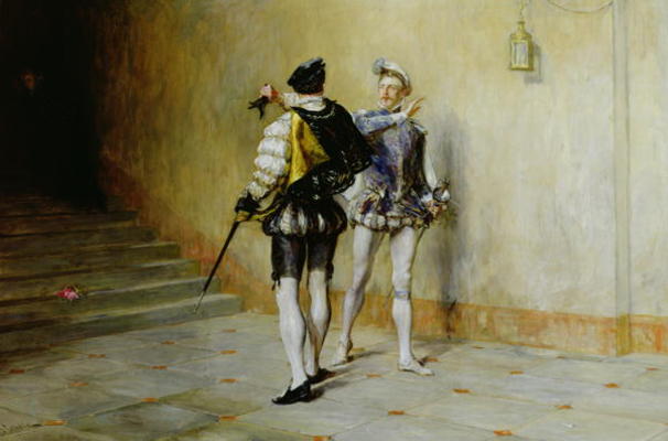 The Commencement of the Quarrel (oil on canvas) od John Pettie