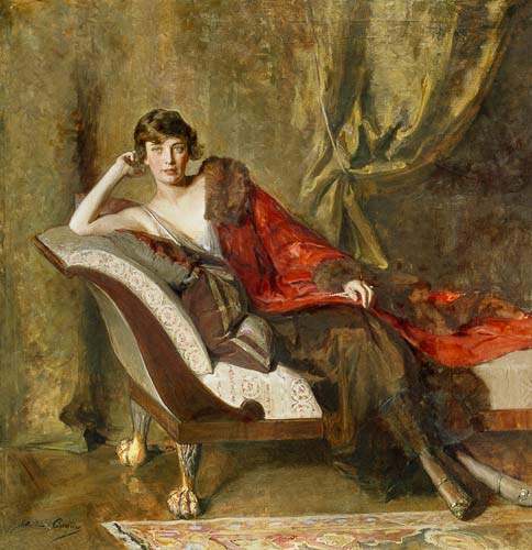 Full Length Portrait of Countess Michael Karolyi, reclining in a divan od John Quincy Adams