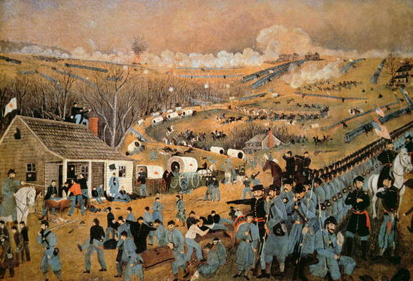 Battle of Fredericksburg, 1862 (colour litho) od John Richards