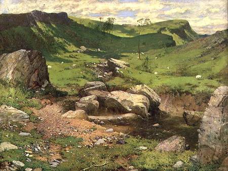 A rocky stream in a mountainous landscape od John Ritchie