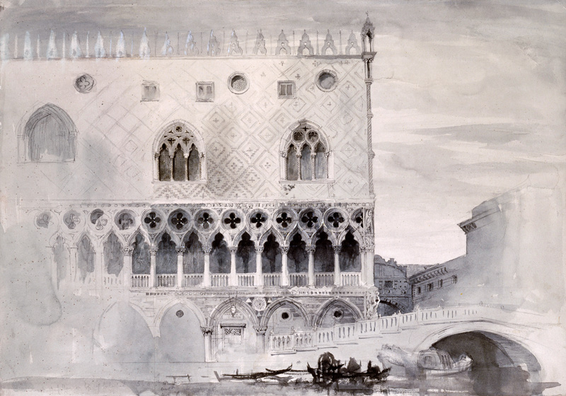 Exterior of Ducal Palace, Venice (pen od John Ruskin